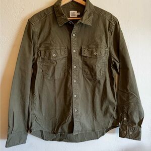Olive Green Casual Button Down Shirt